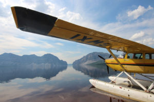Float plane at Little Doctor Lake in Nahanni National Park with North Star Adventures