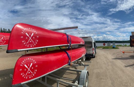 Guests enjoy paddling down the Mackenzie River with North Star Adventures