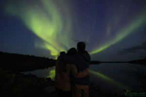 Guests join Aurora Hunting tour and see amazing Aurora Borealis in Yellowknife with North Star Adventures 
