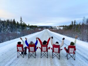 Enjoy wonderful nature hike through the frozen wilderness of northern Canada with north star adventures
