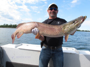 Guests enjoy monster pike and trophy lake trout fishing on the great slave lake with North Star Adventures