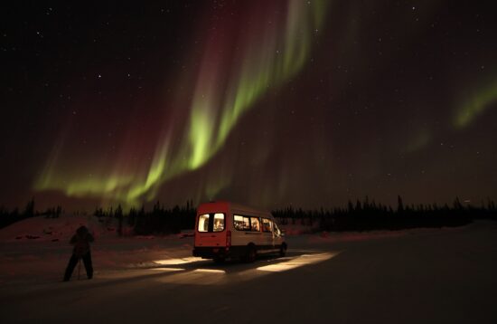 Personal and private aurora hunting tour experience with North Star Adventures in yellowknife