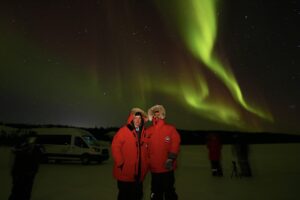 Personal and private aurora hunting tour experience with North Star Adventures in yellowknife 