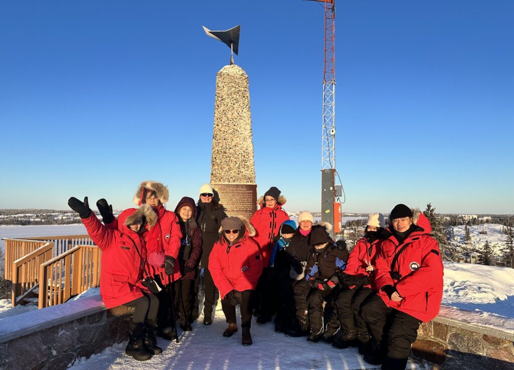 Guests enjoy warm canada goose winter clothing rentals in Yellowknife with north star adventures